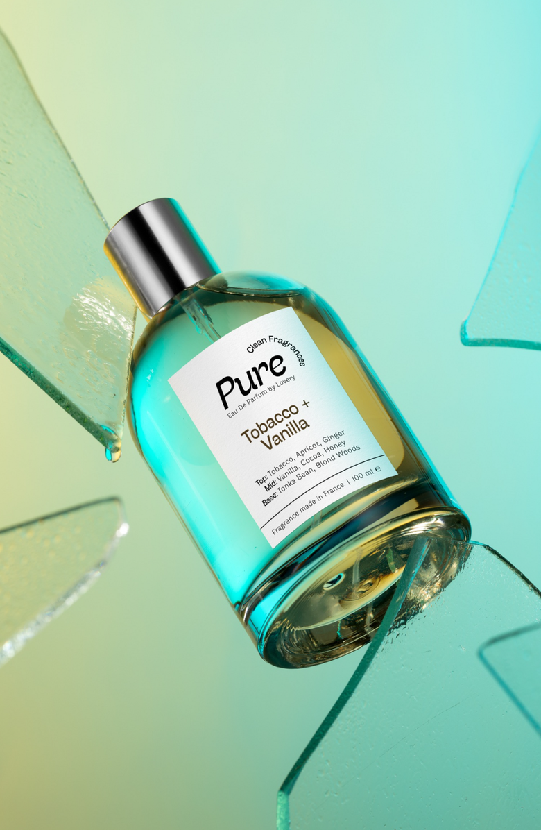 Lovery Pure Tobacco and Vanilla Eau de Parfum, Made in France, 3.4 oz, Alternate, color, Silver, White, Cream, Black