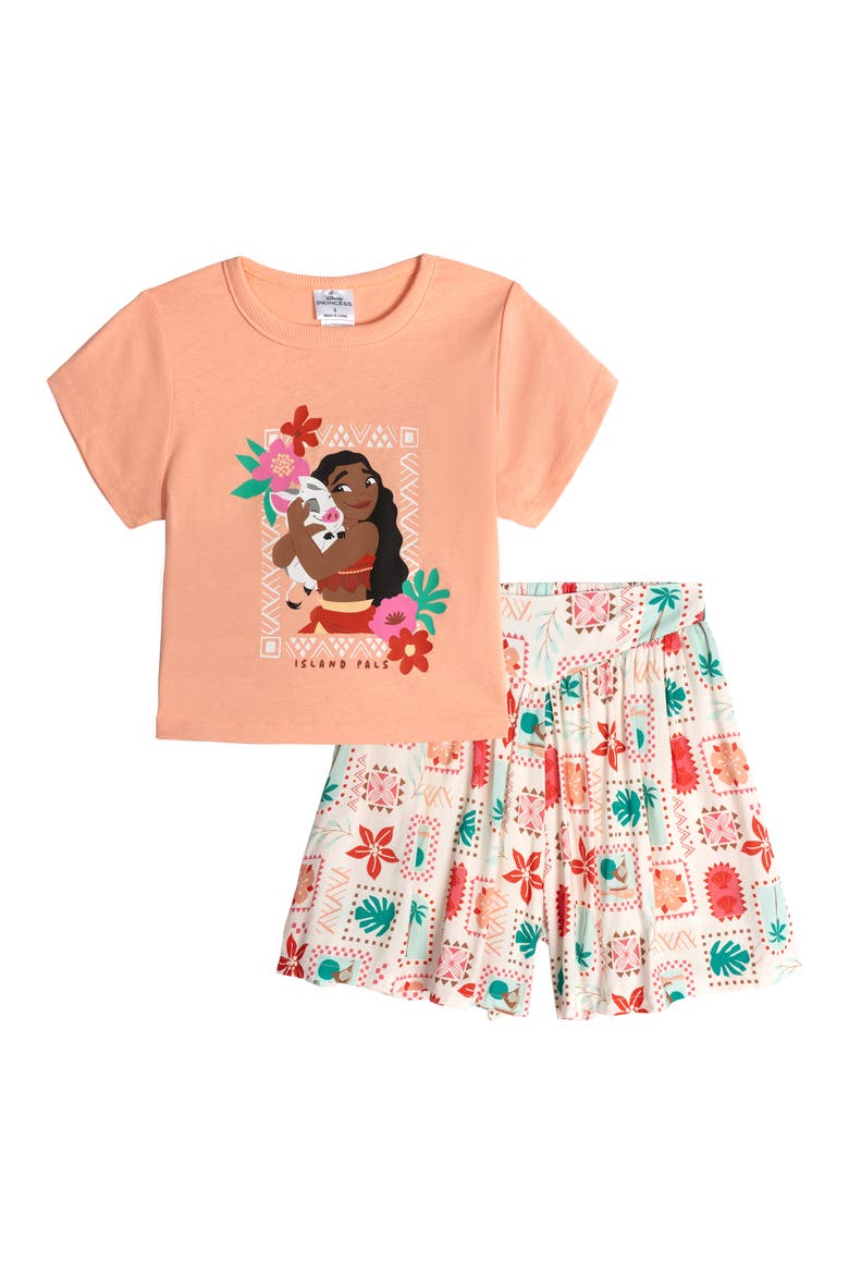 Moana 2-Piece T-Shirt and Skort Set, Main, color, Moana Pua Peach