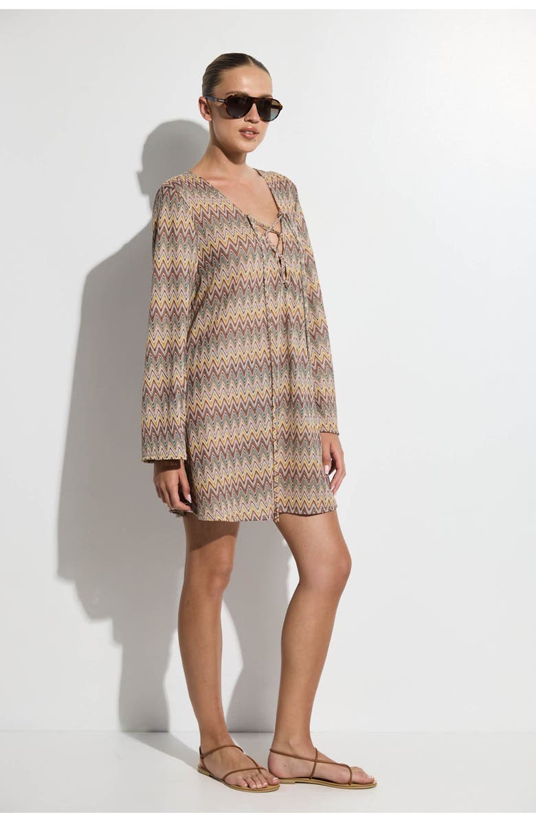 Gottex Beach Life Desert Mirage Verni Mini Beach Dress, Alternate, color, Multi-Green