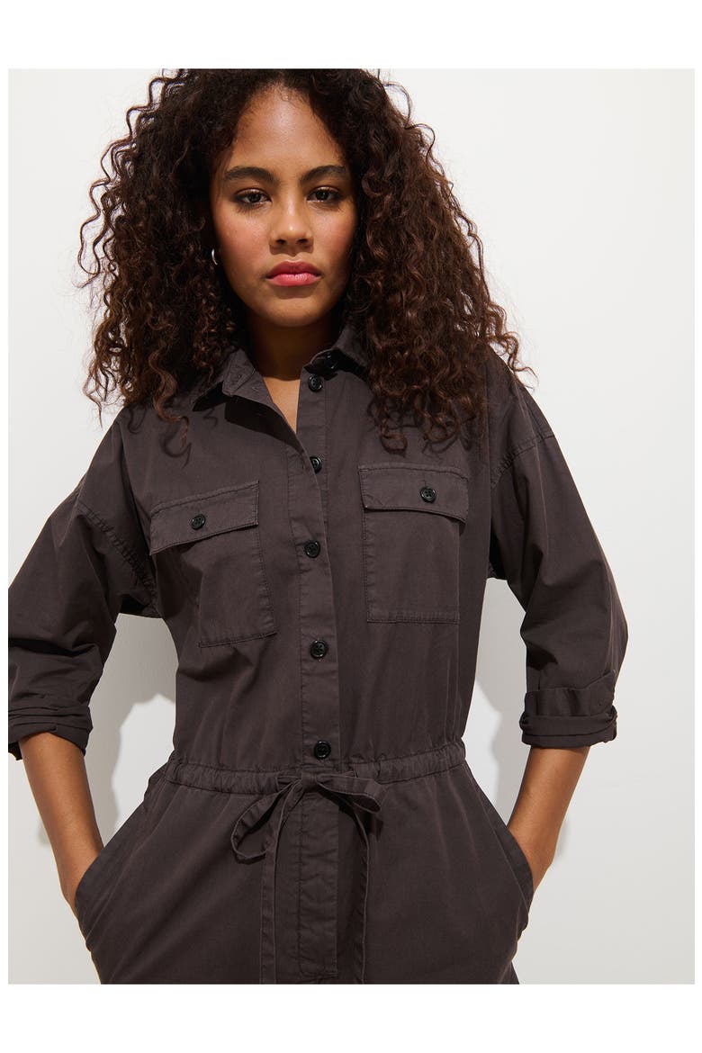 Ricard Long Sleeve Cotton Jumpsuit, Alternate, color, SHADOW