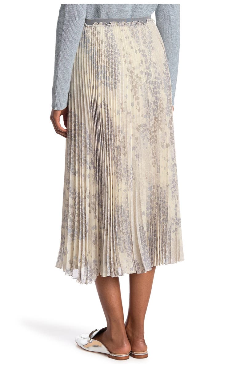 RED Valentino Pleated Cascading Stars Print Chiffon Maxi Skirt, Main, color, 