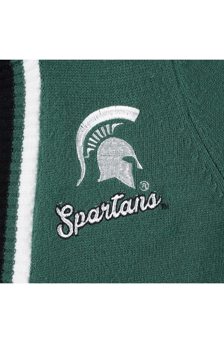 GAMEDAY COUTURE Women's Gameday Couture Green Michigan State Spartans One More Round Tri-Blend Striped Cardigan Sweater, Alternate, color, Green