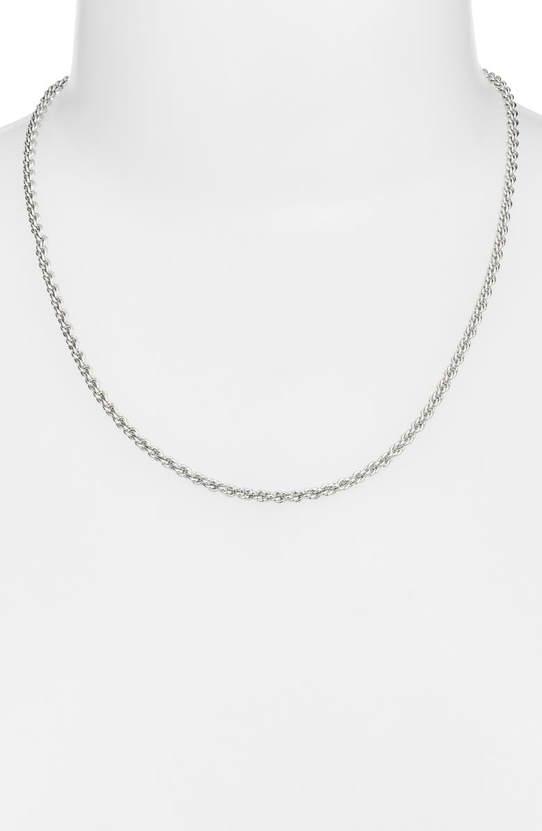 THE SIS KISS The Clara Chain Necklace, Alternate, color, Silver