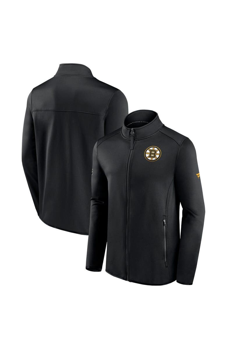 FANATICS Men's Fanatics Branded Black Boston Bruins Authentic Pro Rink Fleece Full-Zip Jacket, Main, color, 