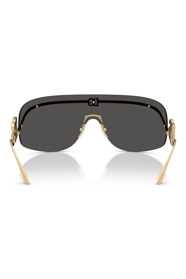 140mm Pillow Shield Sunglasses, Alternate, color, GOLD / DARK GREY