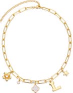 Adornia Initial Charm Pendant Necklace