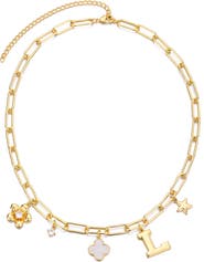 Adornia Initial Charm Pendant Necklace