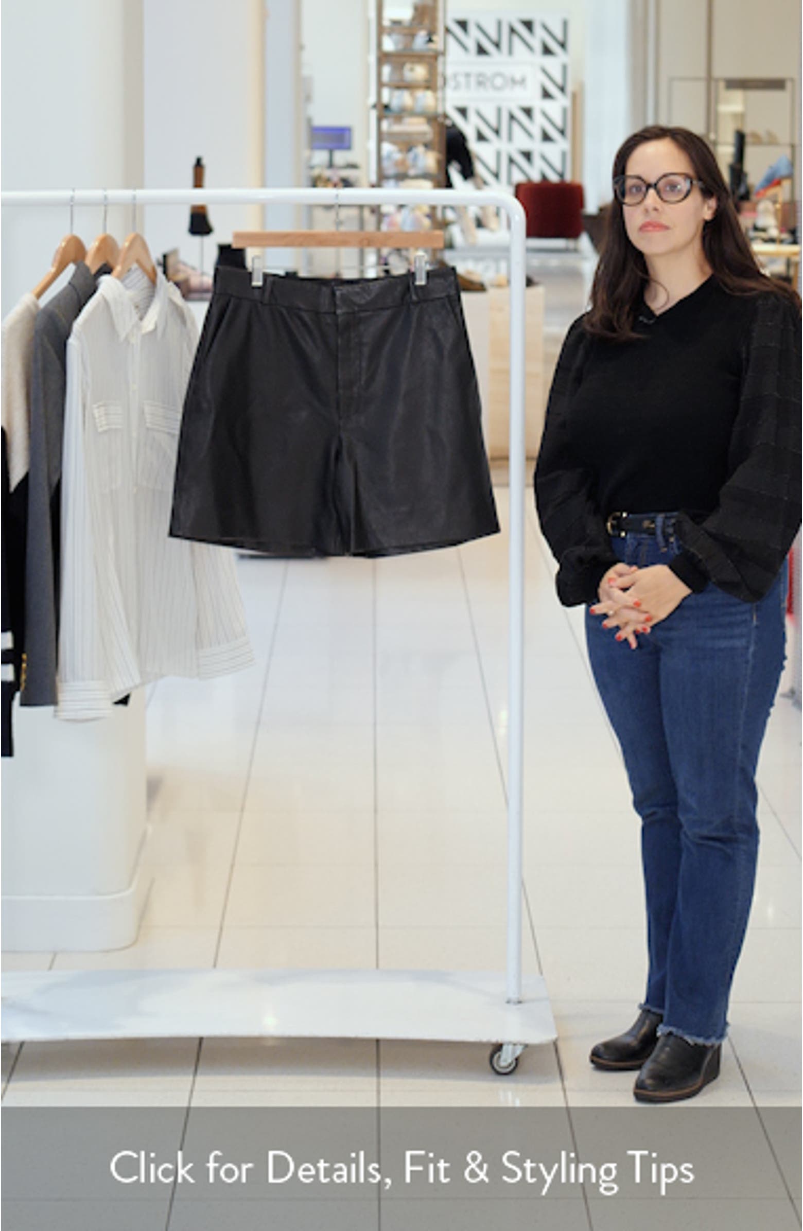 FRAME Easy Leather Shorts | Nordstromrack