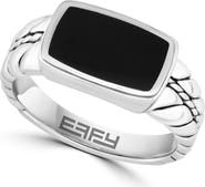 EFFY Men's Sterling Silver Onyx Signet Ring
