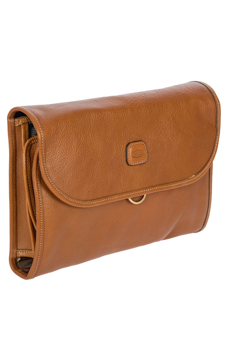 Bric's Life Pelle Tri-fold Traveler, Main, color, Cognac