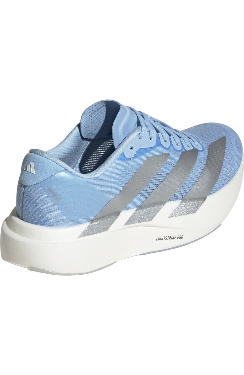 adidas Adizero Evo SL Running Shoe, Alternate, color, Glow Blue/ Silver/ Ftwr White