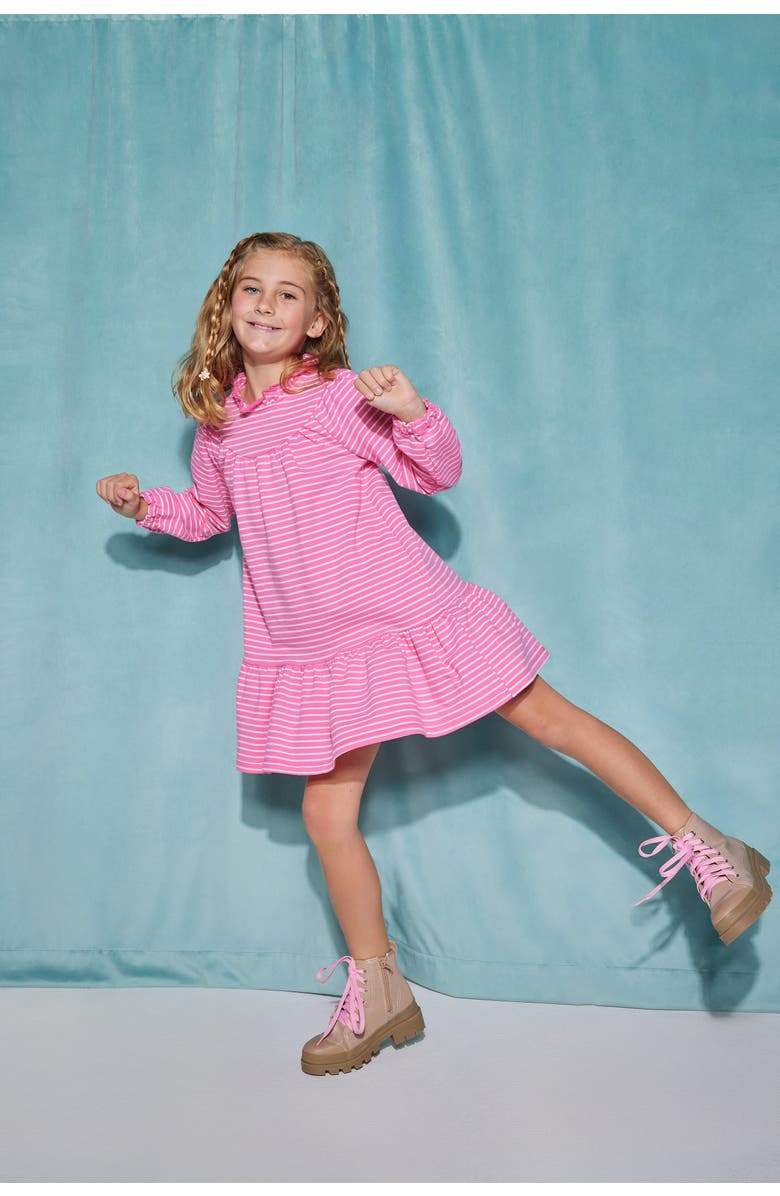 BISBY Kids' Knit Jody Dress, Alternate, color, Pink Stripe
