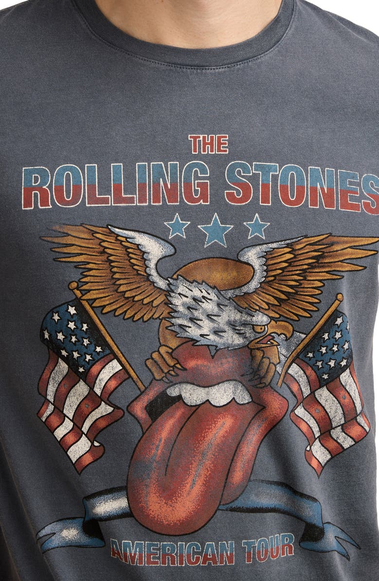 Lucky Brand Rolling Stones Eagle Cotton Graphic T-Shirt, Alternate, color, Dark Slate
