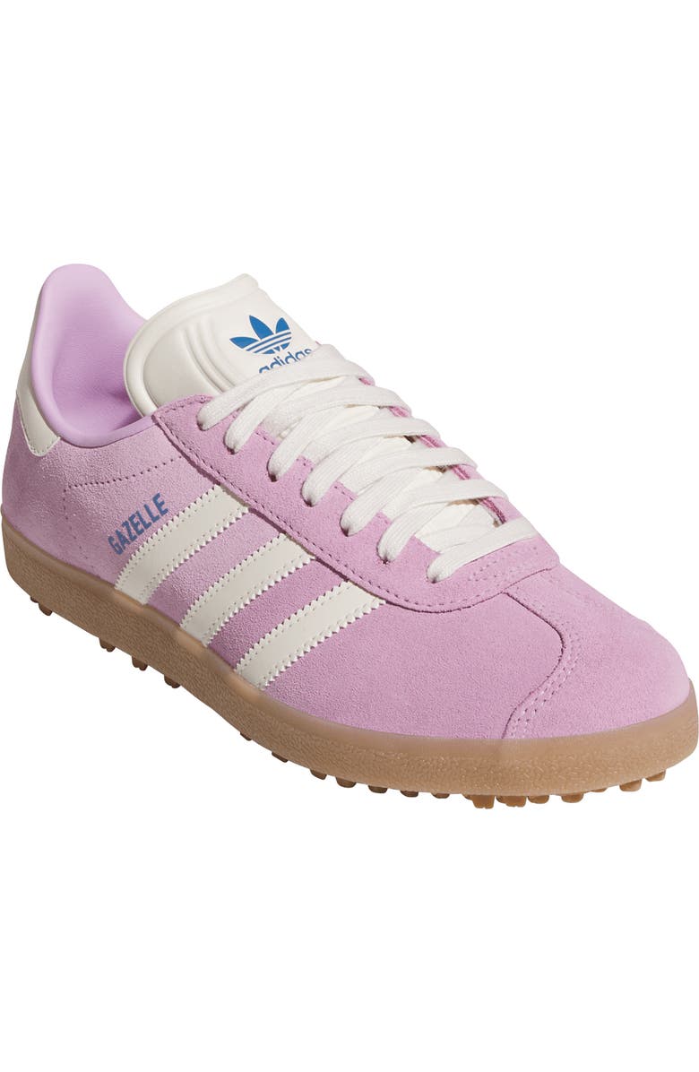 adidas Gazelle Spikeless Golf Shoe, Main, color, Lilac/ Chalk White/ Bluebird