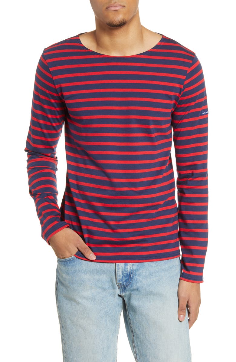 Saint James Minquiers Moderne Striped Sailor Shirt, Alternate, color,