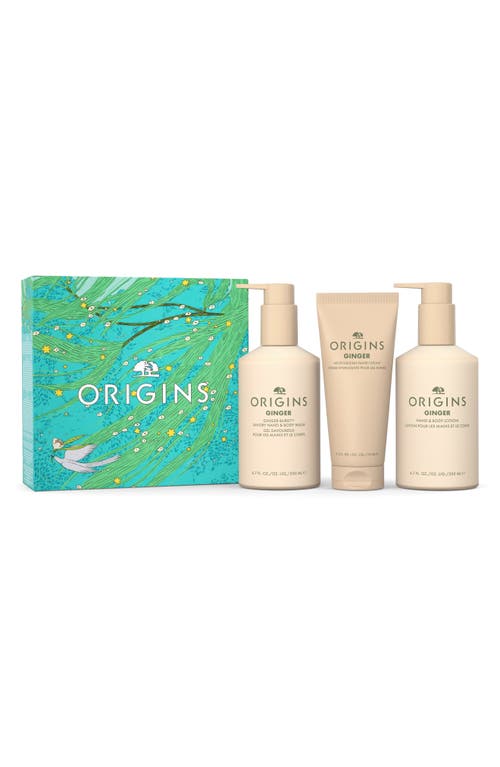 Origins Ginger Body-indulging Essentials Set $82 Value In Transparent