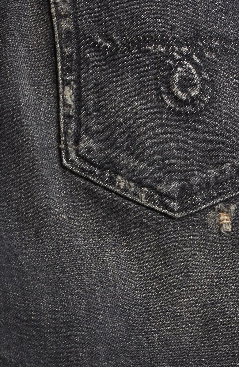 R13 Romeo Double Classic Skirted Straight Leg Jeans, Alternate, color, 