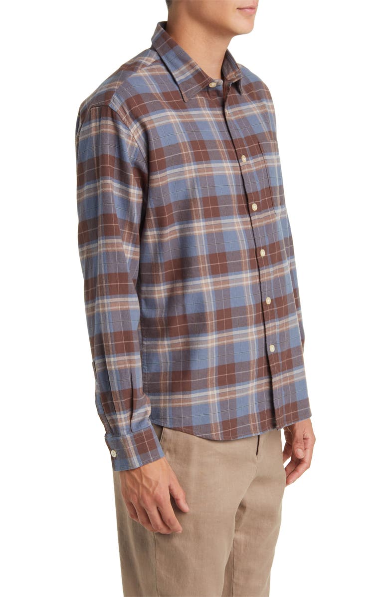 NN07 Deon 5465 Plaid Organic Cotton Flannel Button-Up Shirt, Alternate, color, 