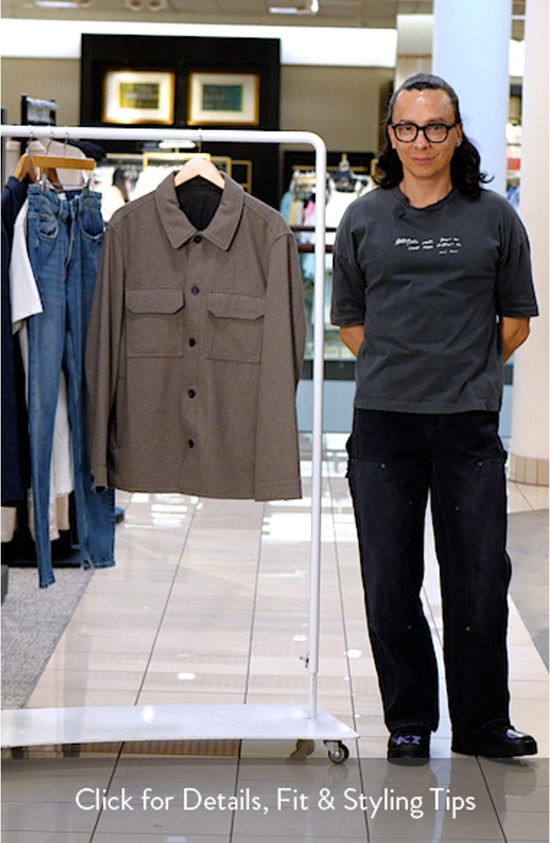 Wool Blend Flannel Overshirt, sales video thumbnail