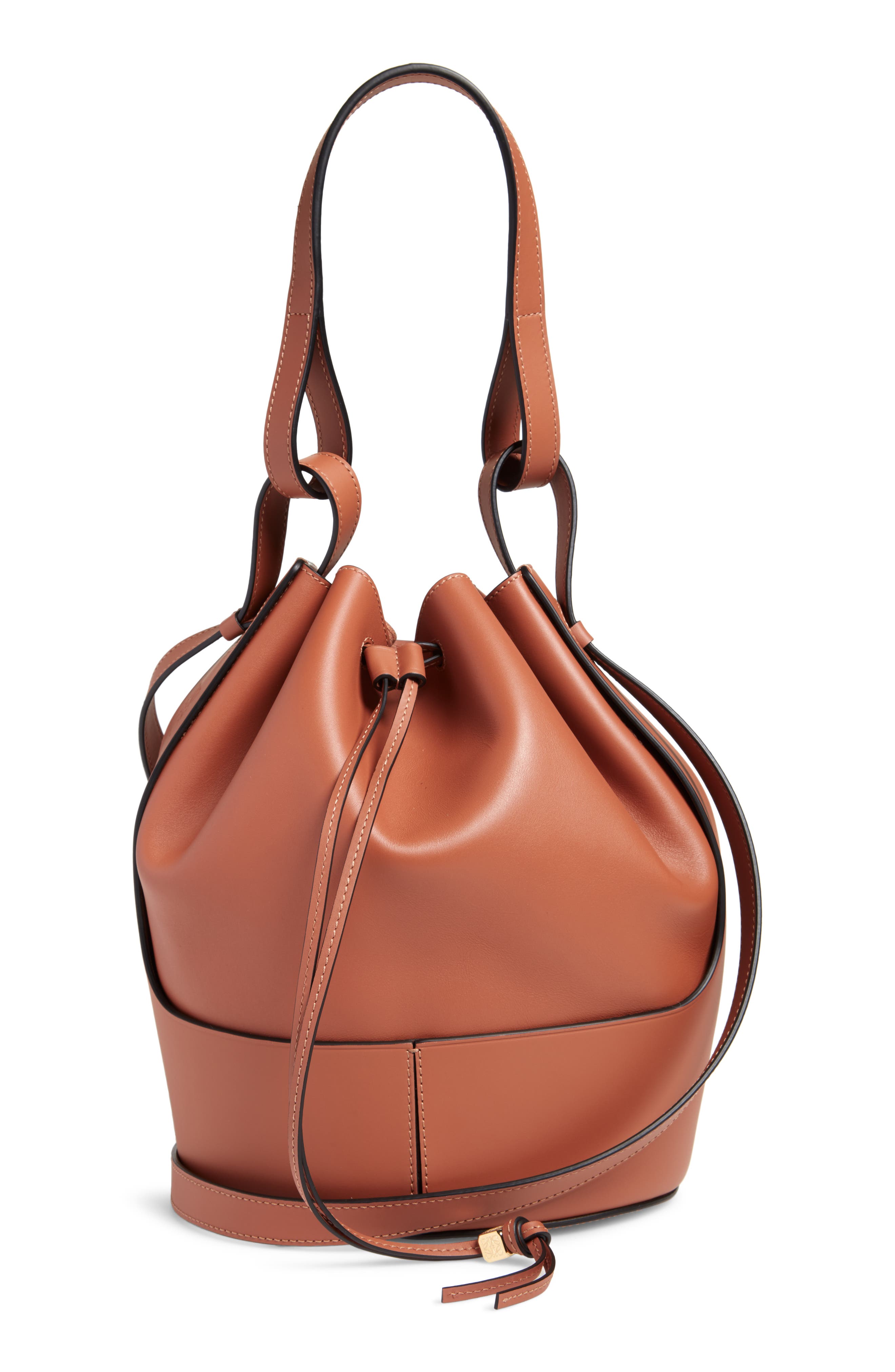 Loewe Balloon Leather Bucket Bag, Main, color, 