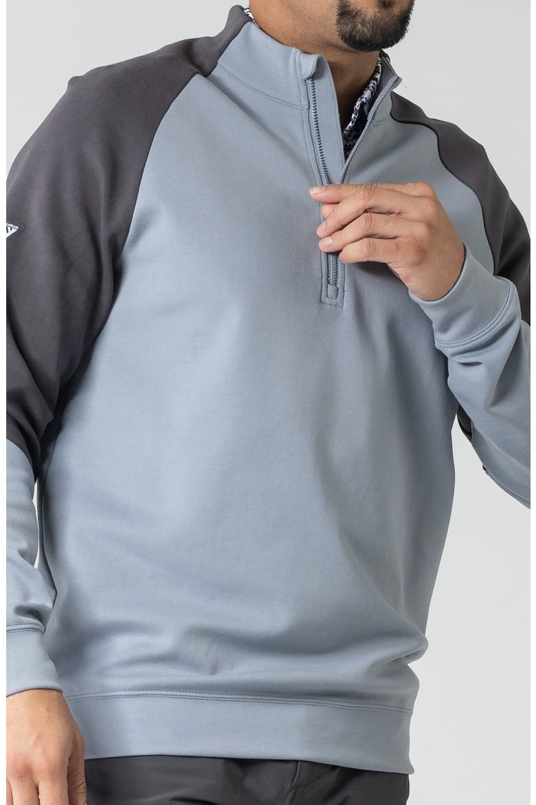 Crown Midlayer Quarter Zip Pullover, Alternate, color, PEBBLE/ CHARCOAL