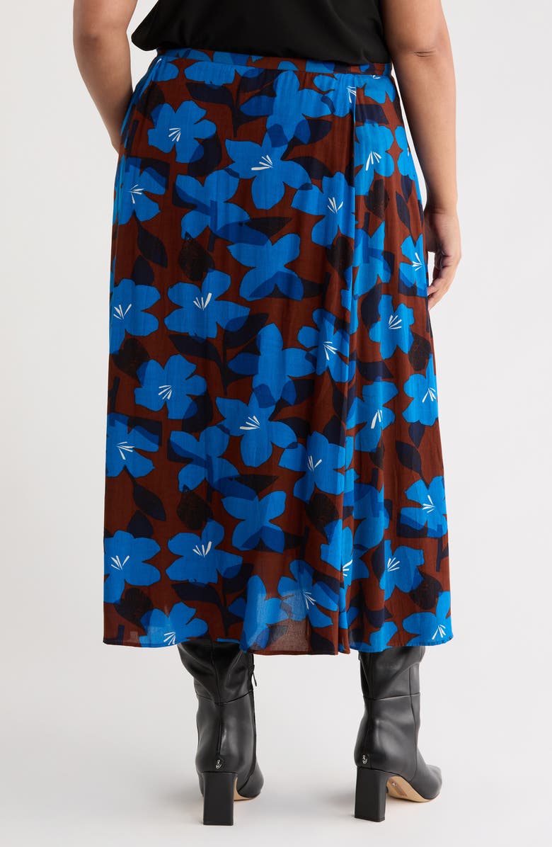 Seasalt Cornwall Lethlean Floral Pleated Maxi Skirt, Alternate, color, Macro Flower Cocoa