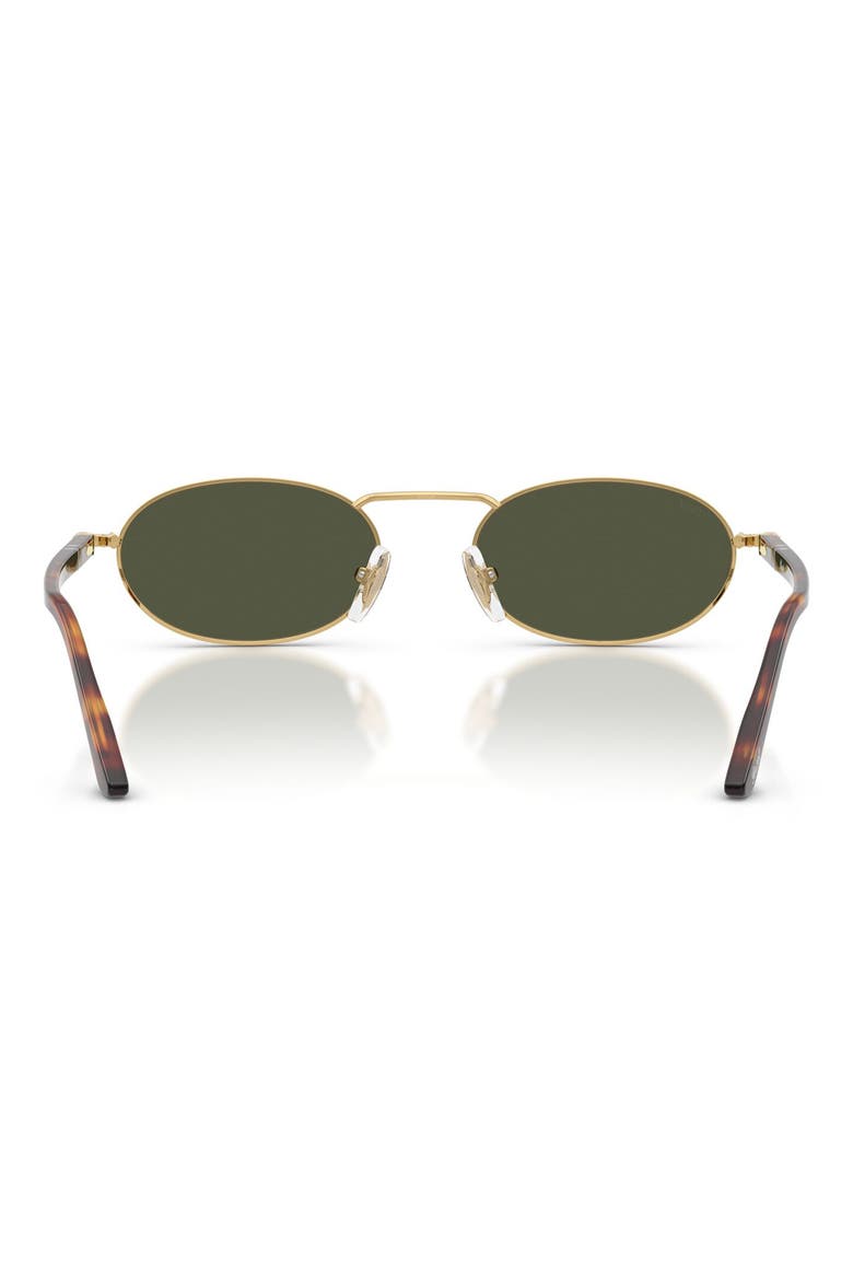 55mm Rectangular Sunglasses, Alternate, color, GOLD / GREEN