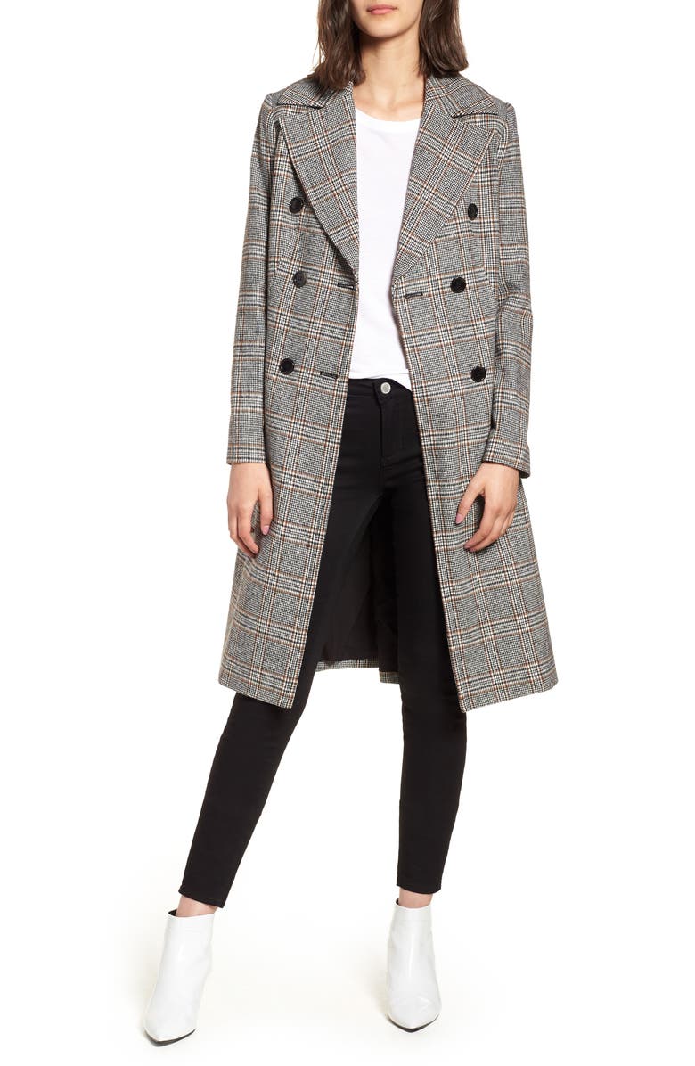Mural Blazer Midi Coat, Main, color, 