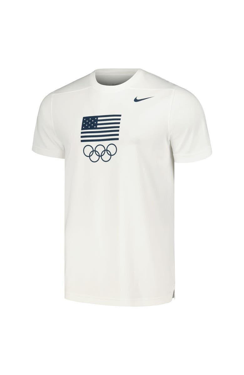 Nike Men's Nike White Team USA UV Coach Performance T-Shirt, Alternate, color,