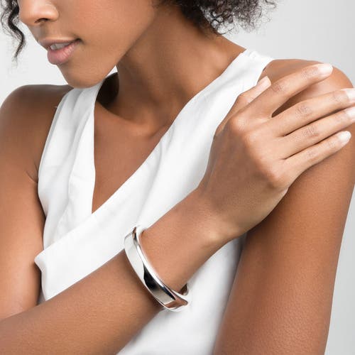 Zarux Modern Narrow Cuff In Silver