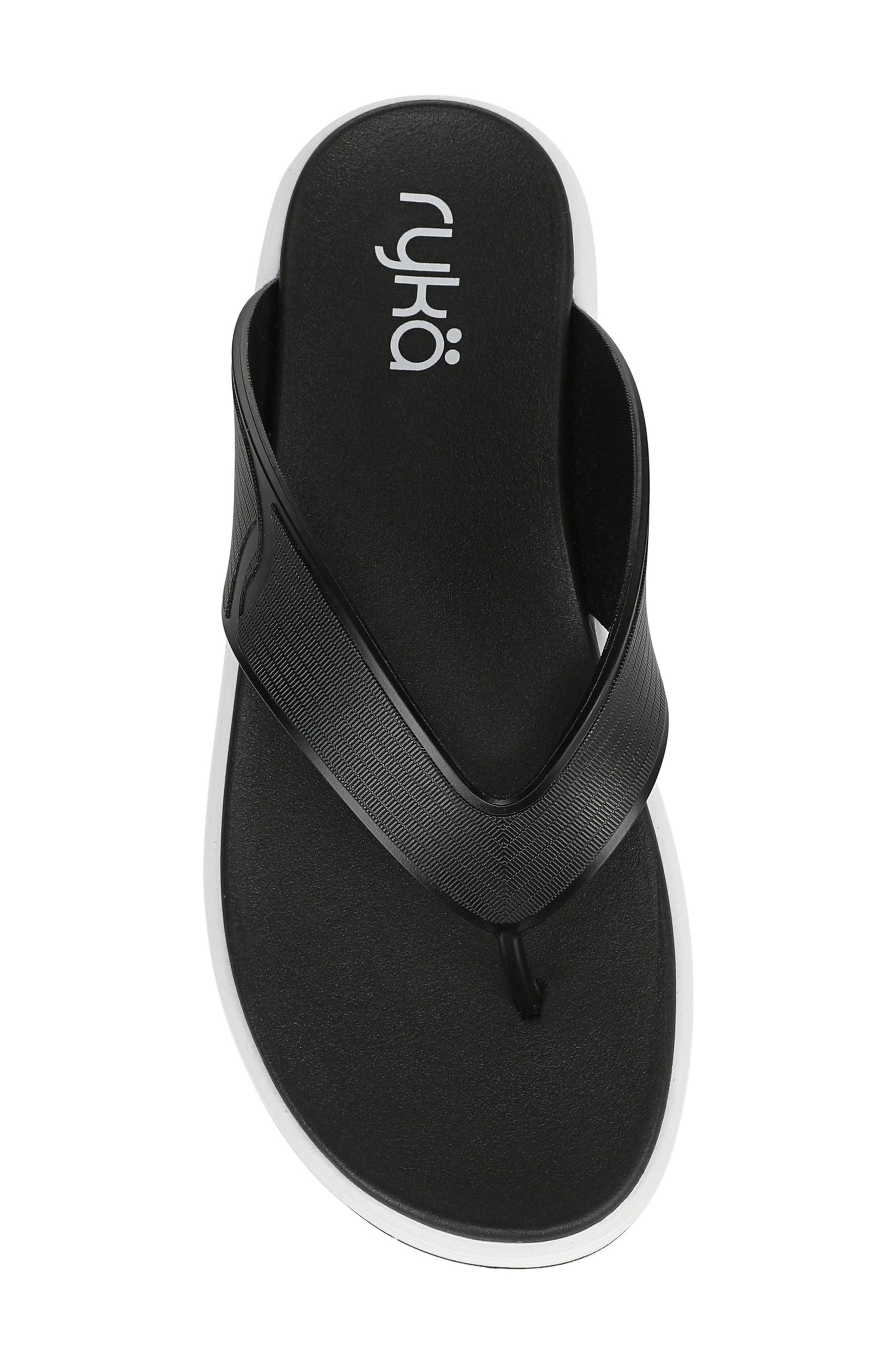 Rykä Viv Platform Thong Sandal, Alternate, color, Black