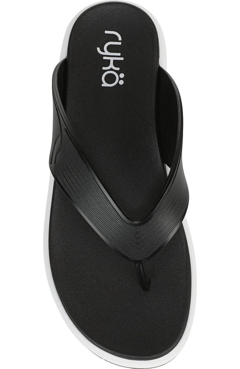 Rykä Viv Platform Thong Sandal, Alternate, color, Black