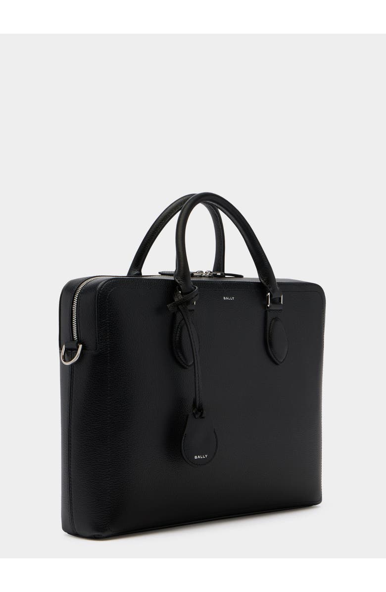 Bally Capitol Briefcase in Grained Leather, Alternate, color, Black+Palladio