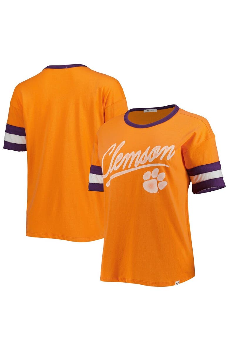 '47 Women's '47 Orange Clemson Tigers Dani Retro Slub T-Shirt, Main, color, 