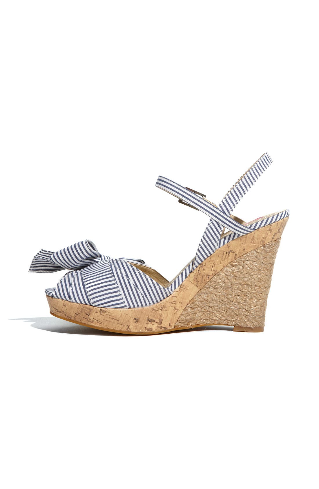 'Bowtye' Sandal, Alternate, color, NAVY STRIPE