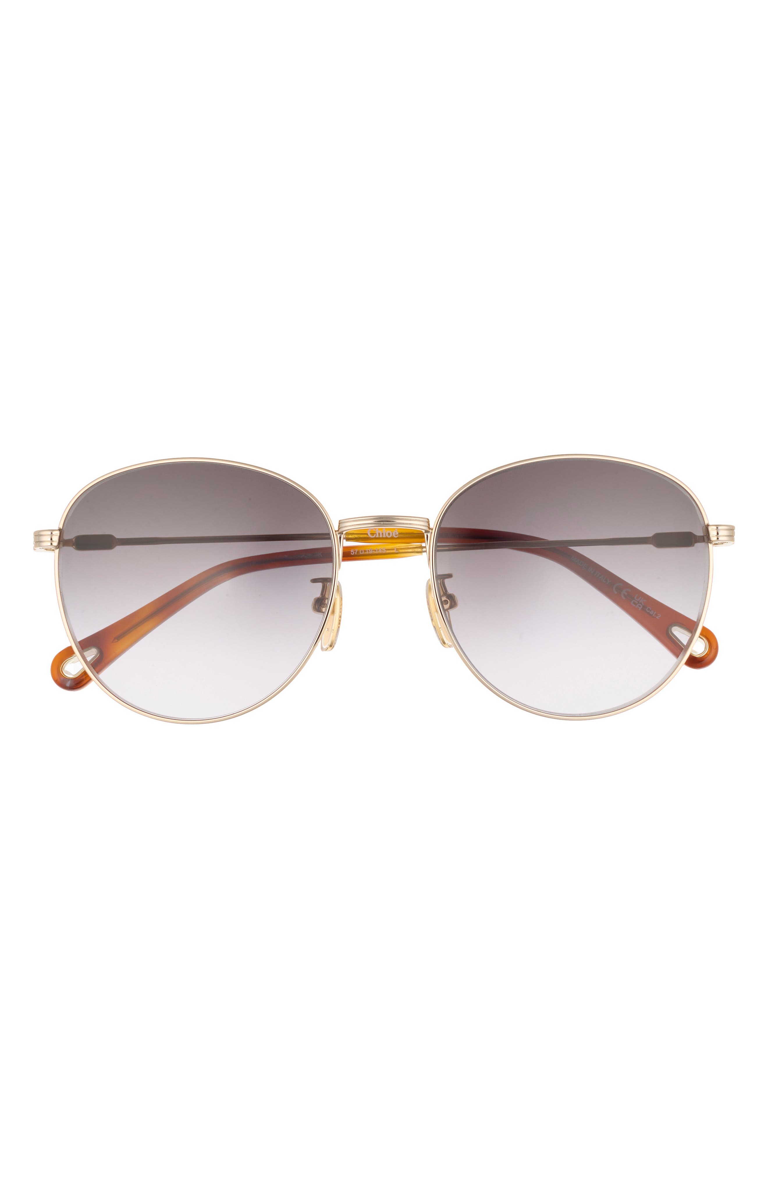 Chloé Gradient Round Sunglasses, 57mm