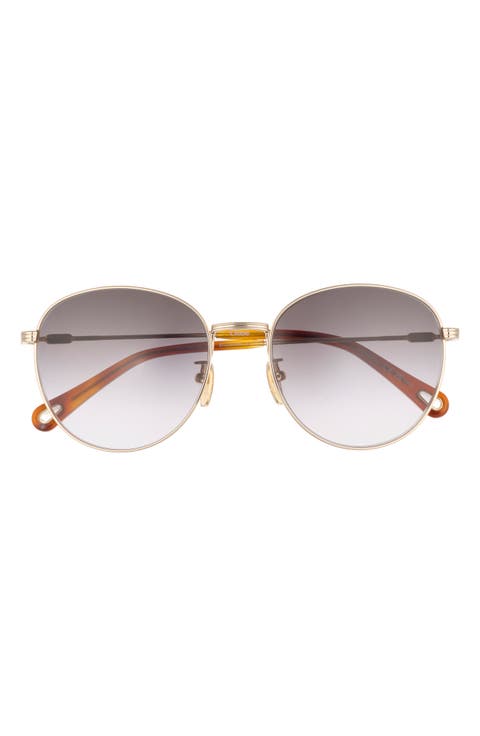 Gradient Round Sunglasses, 57mm