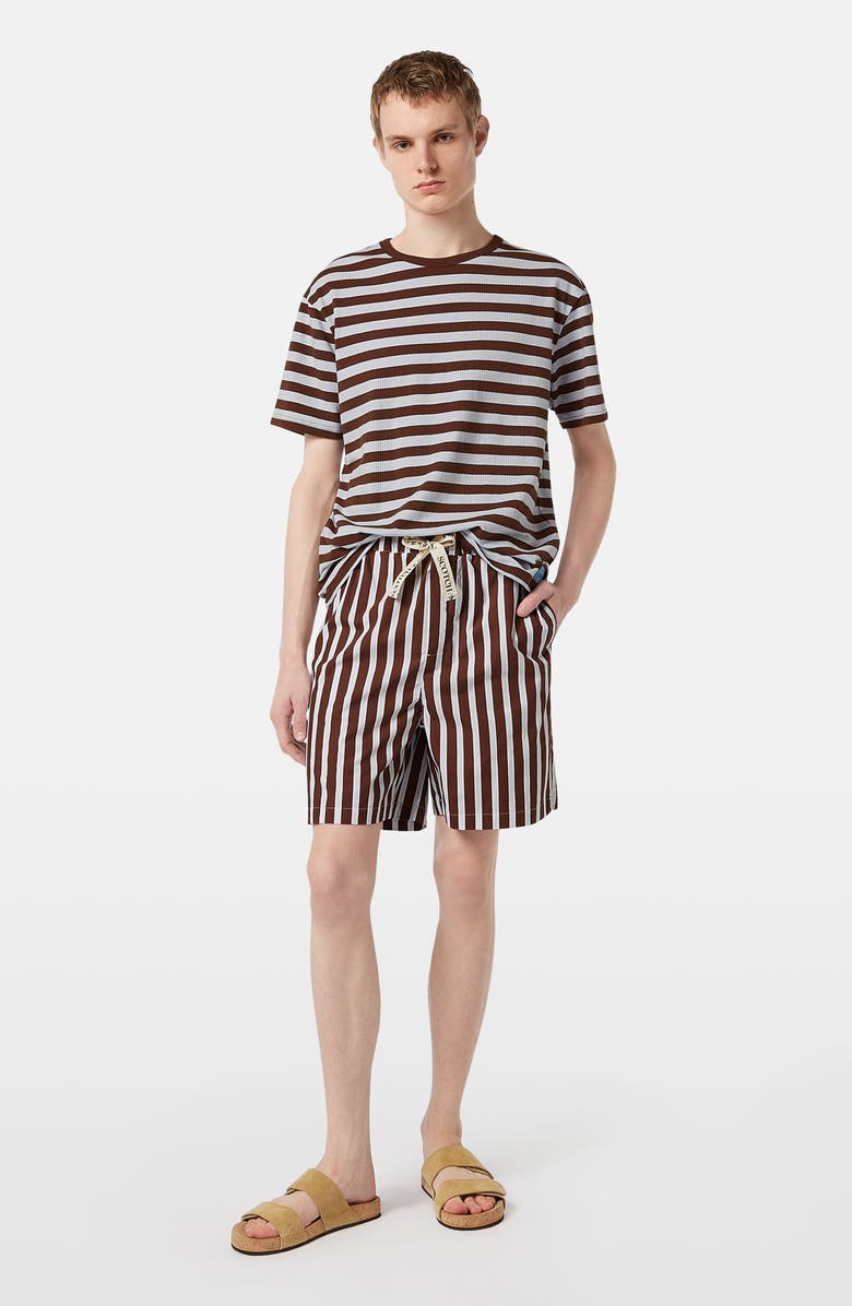 Scotch & Soda Relaxed Fit Waffle Stripe T-Shirt, Alternate, color, 