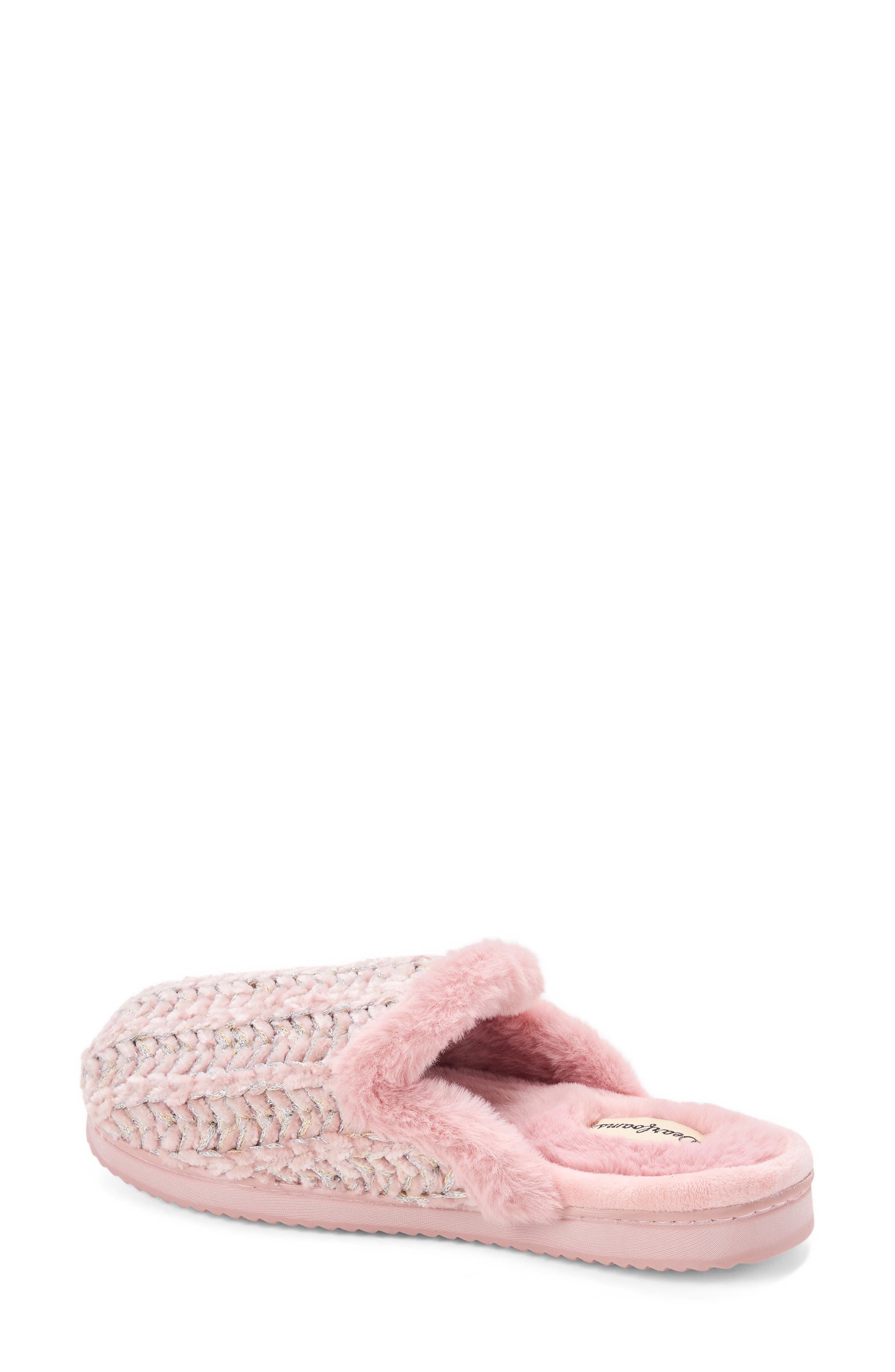 Paris Chenille Scuff Slipper, Alternate, color, PALE MAUVE