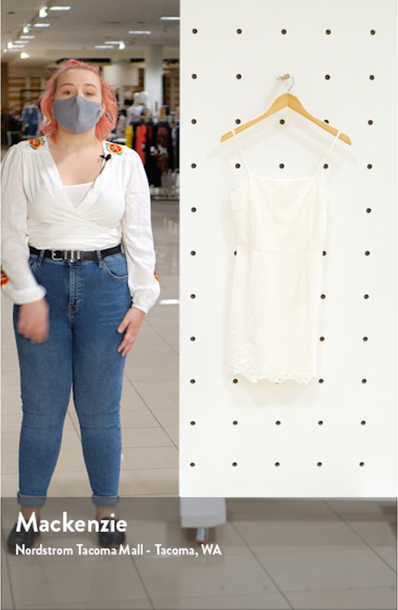 Embroidered Sleeveless Minidress, sales video thumbnail