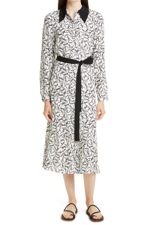 Metropolis Long Sleeve Shirtdress