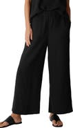 Eileen Fisher Organic Cotton Ankle Wide Leg Pants