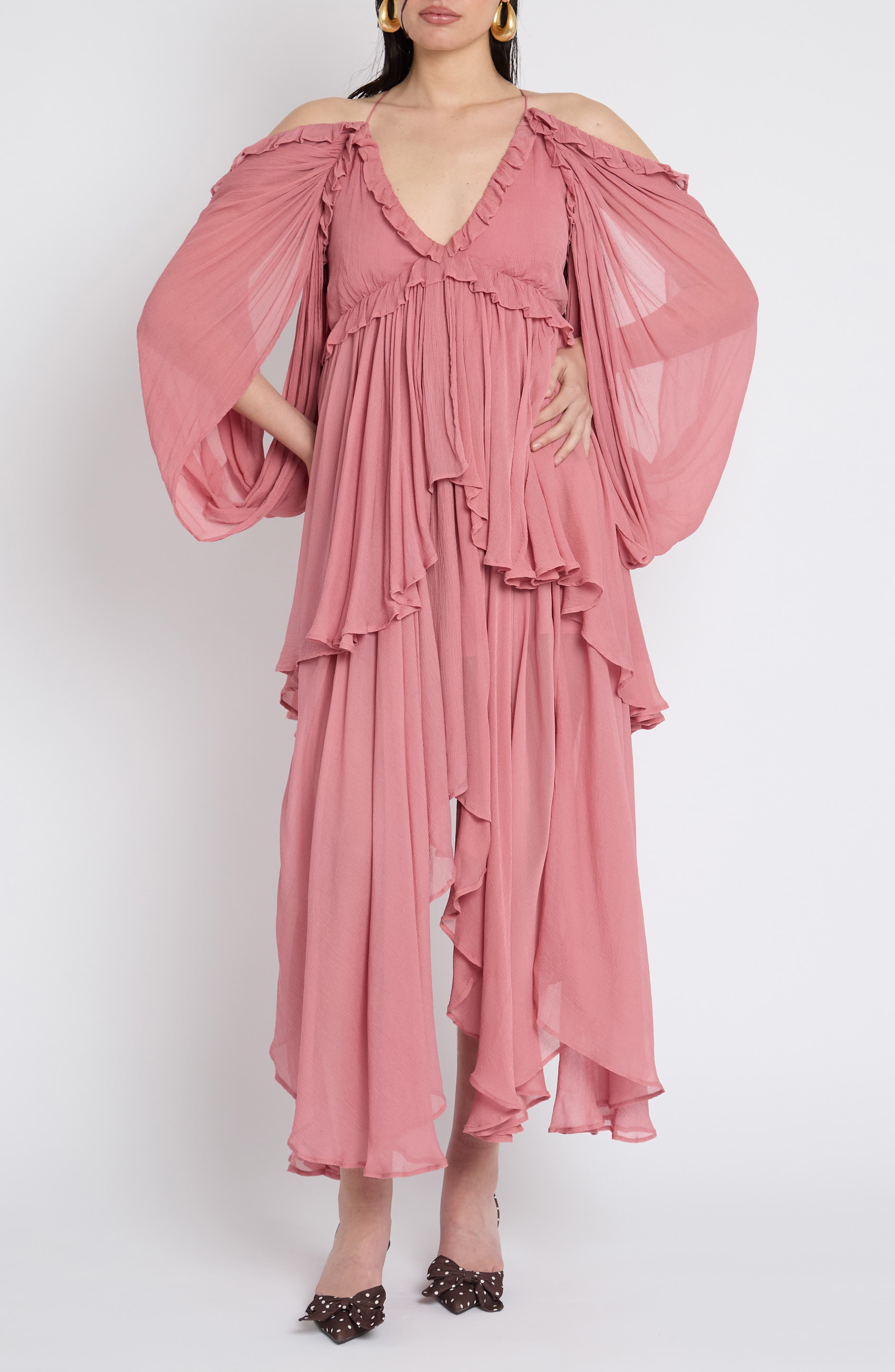 Muse Assembly Tiered Frill Maxi Dress (Women) | Nordstrom