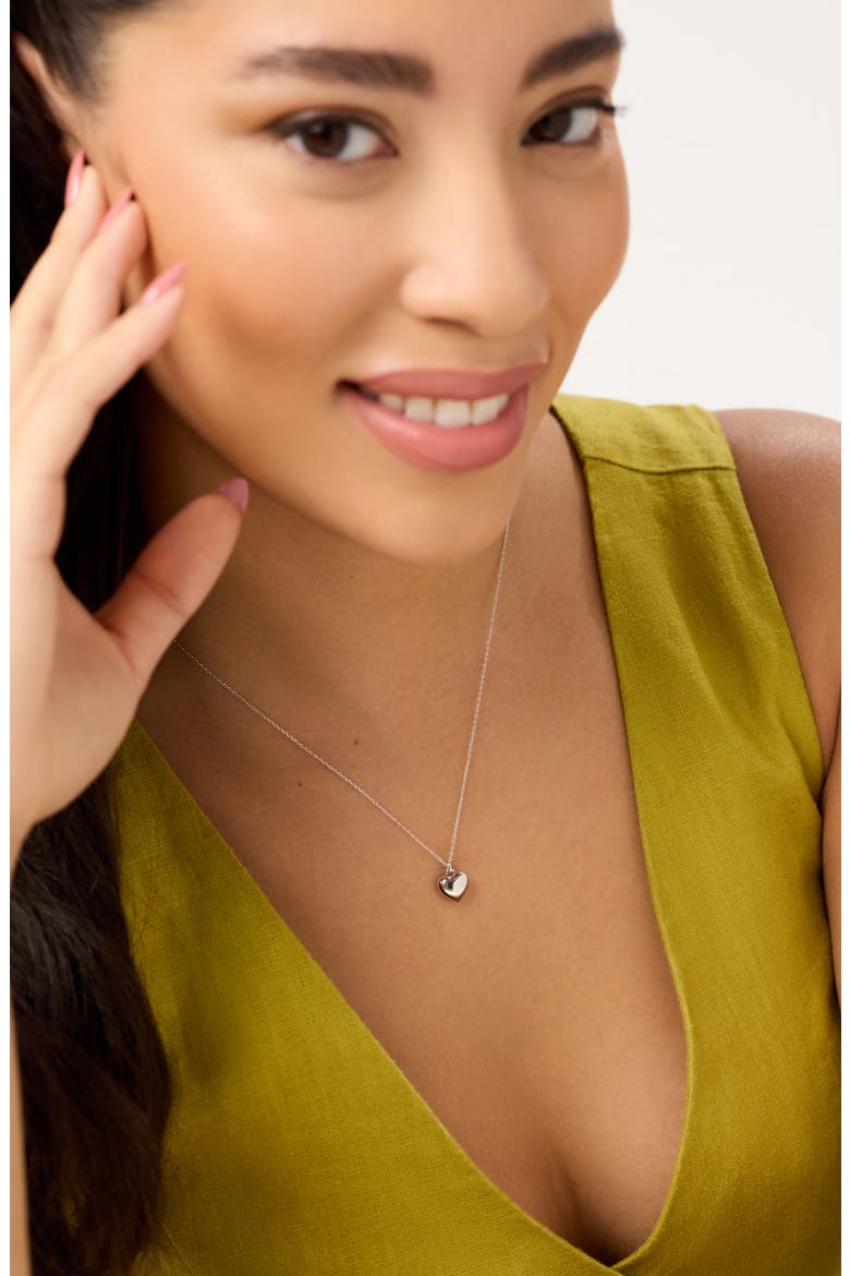 Heart Necklace - Lev Small, Alternate, color, Silver