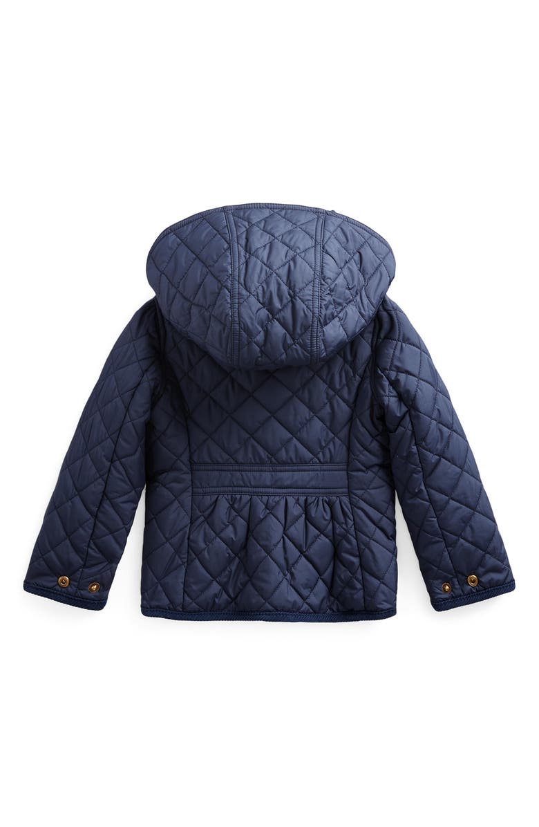 Polo Ralph Lauren Kids' Audrey Quilted Jacket with Removable Hood, Alternate, color, Newport Navy