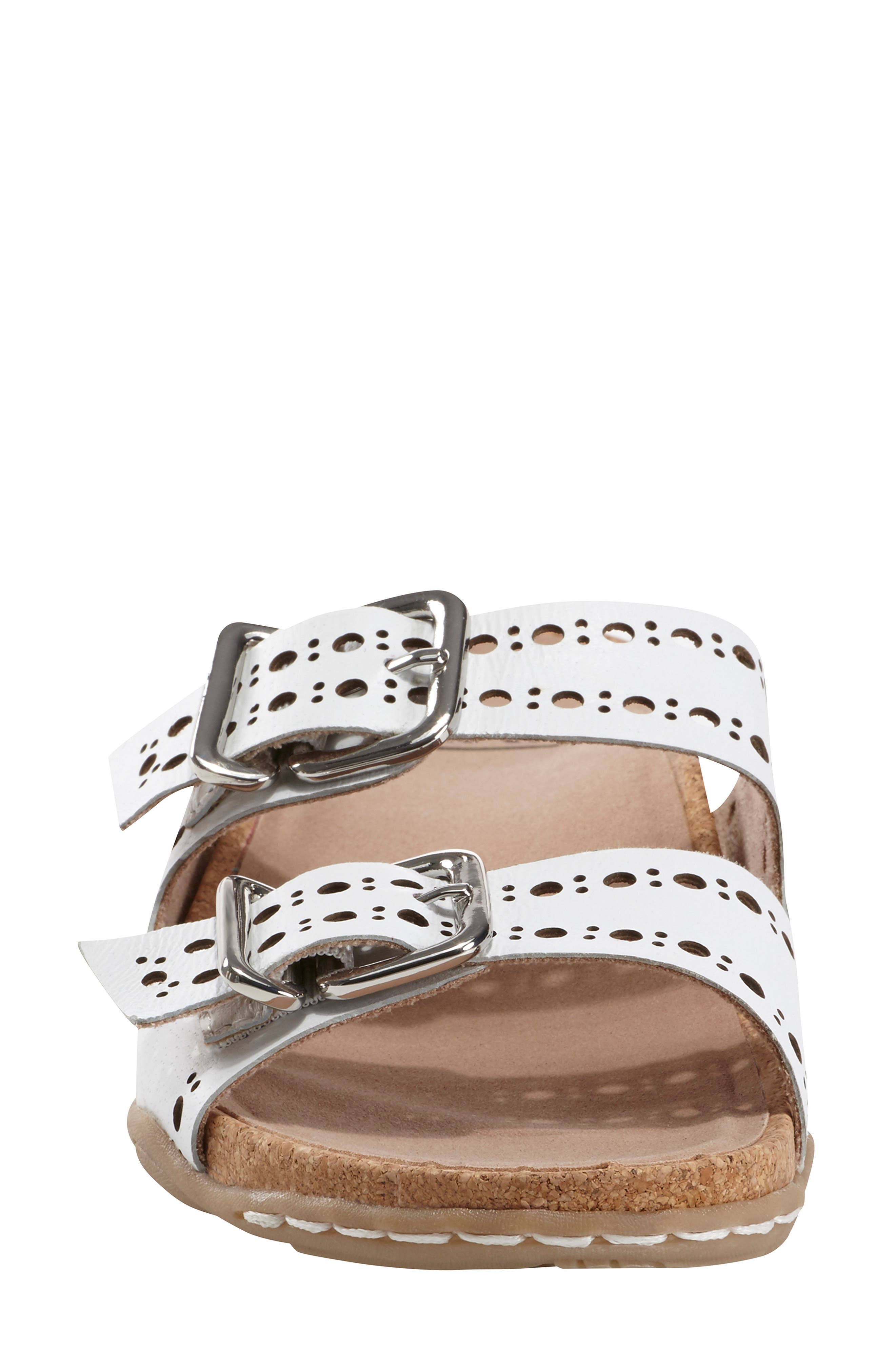 Havana Slide Sandal, Alternate, color, WHITE LEATHER