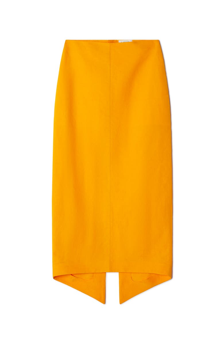 Lanvin Asymmetrical Midi Skirt In Paper And Viscose, Alternate, color, Mandarin
