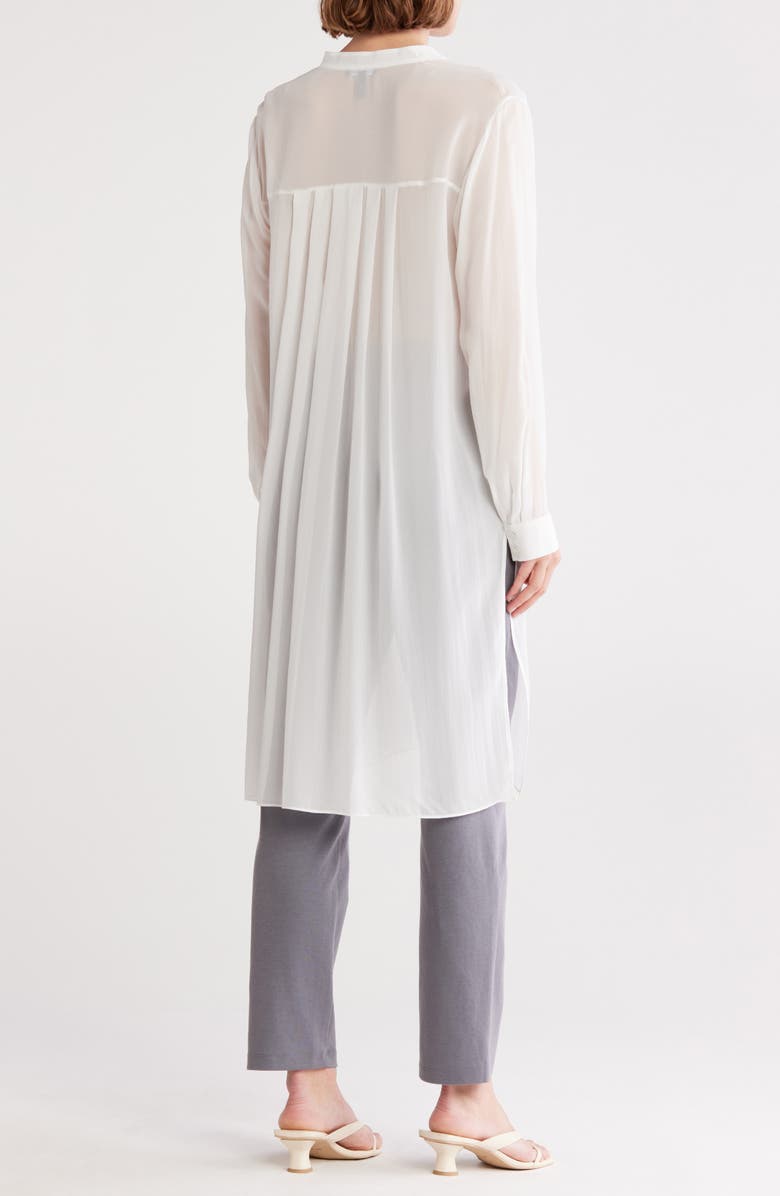 Eileen Fisher Long Sleeve Silk Shirt Dress, Alternate, color,