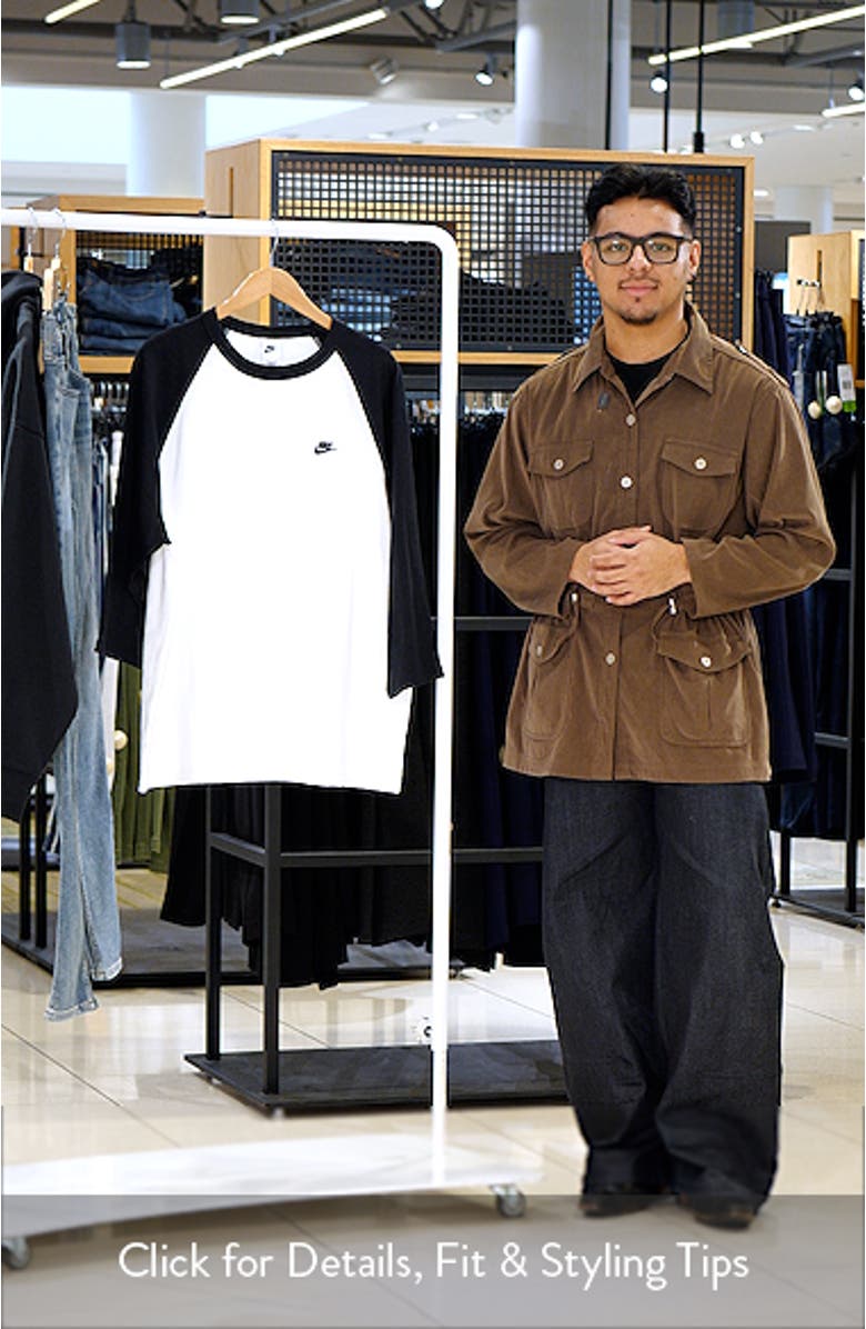 Colorblock Three Quarter Sleeve Cotton T-Shirt, sales video thumbnail