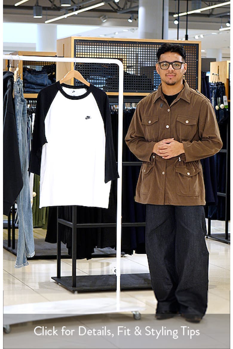 Colorblock Three Quarter Sleeve Cotton T-Shirt video